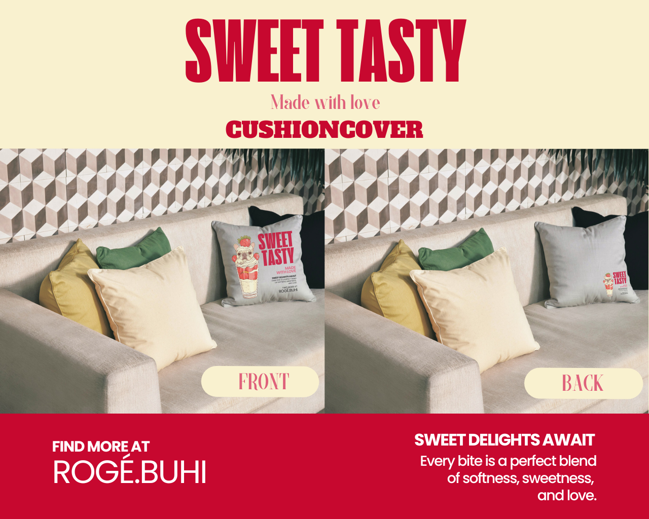 CUSHIONCOVER(Strawberry Parfait)