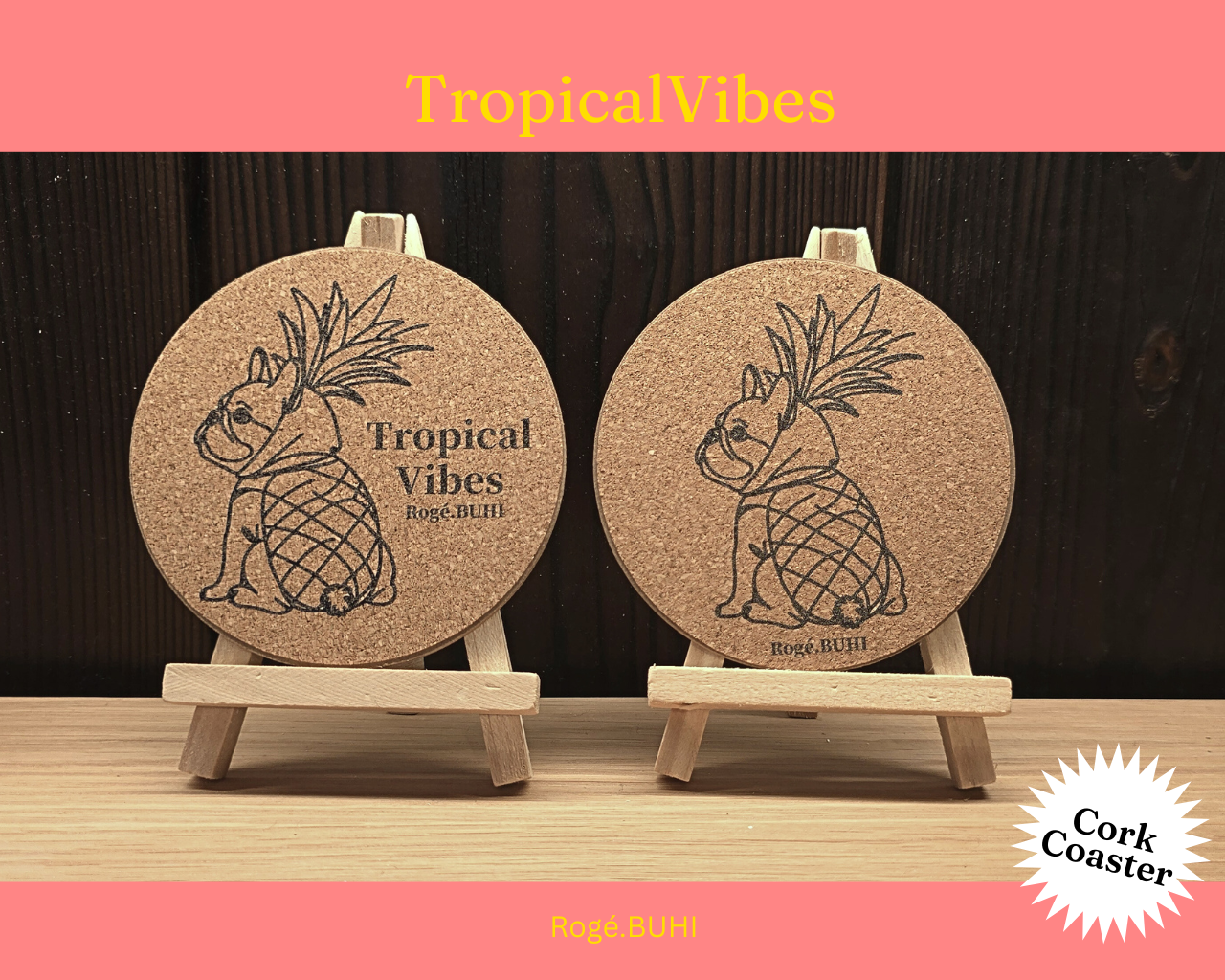 Cork Coaster(Pineapple)
